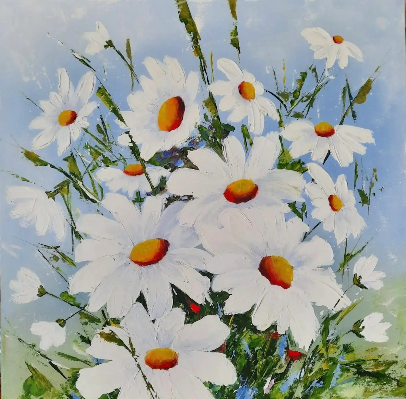 Acrylgemälde, 60 x 60 cm aus der Serie Acryl – Lebensfreude von Gisela Hetzelt