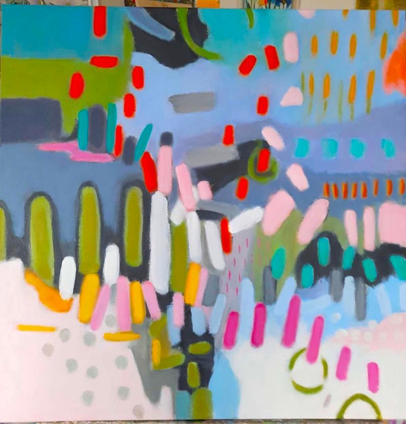 Acrylgemälde, 60 x 60 cm aus der Serie Acryl – Modern von Gisela Hetzelt
