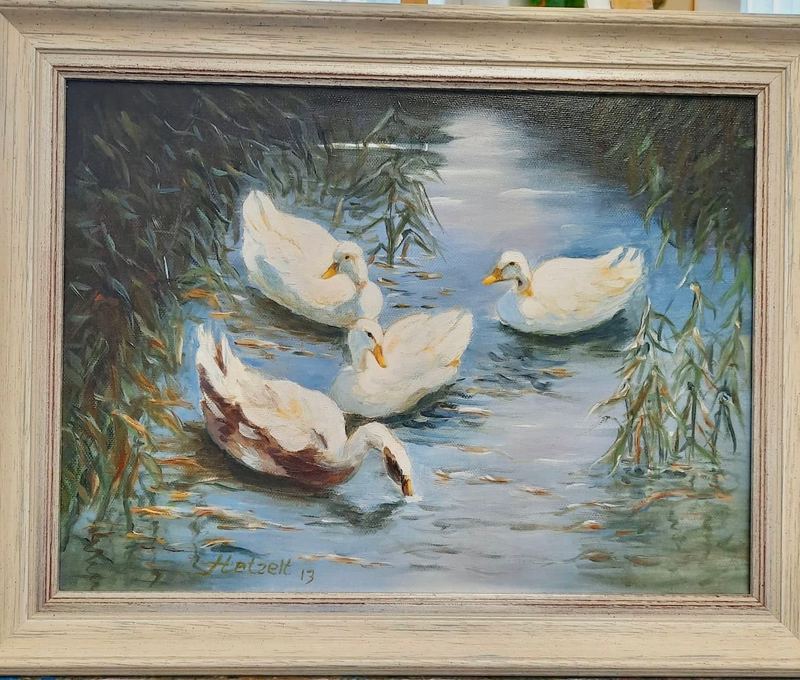 Acryl – Spaziergang – Gemälde von Gisela Hetzelt