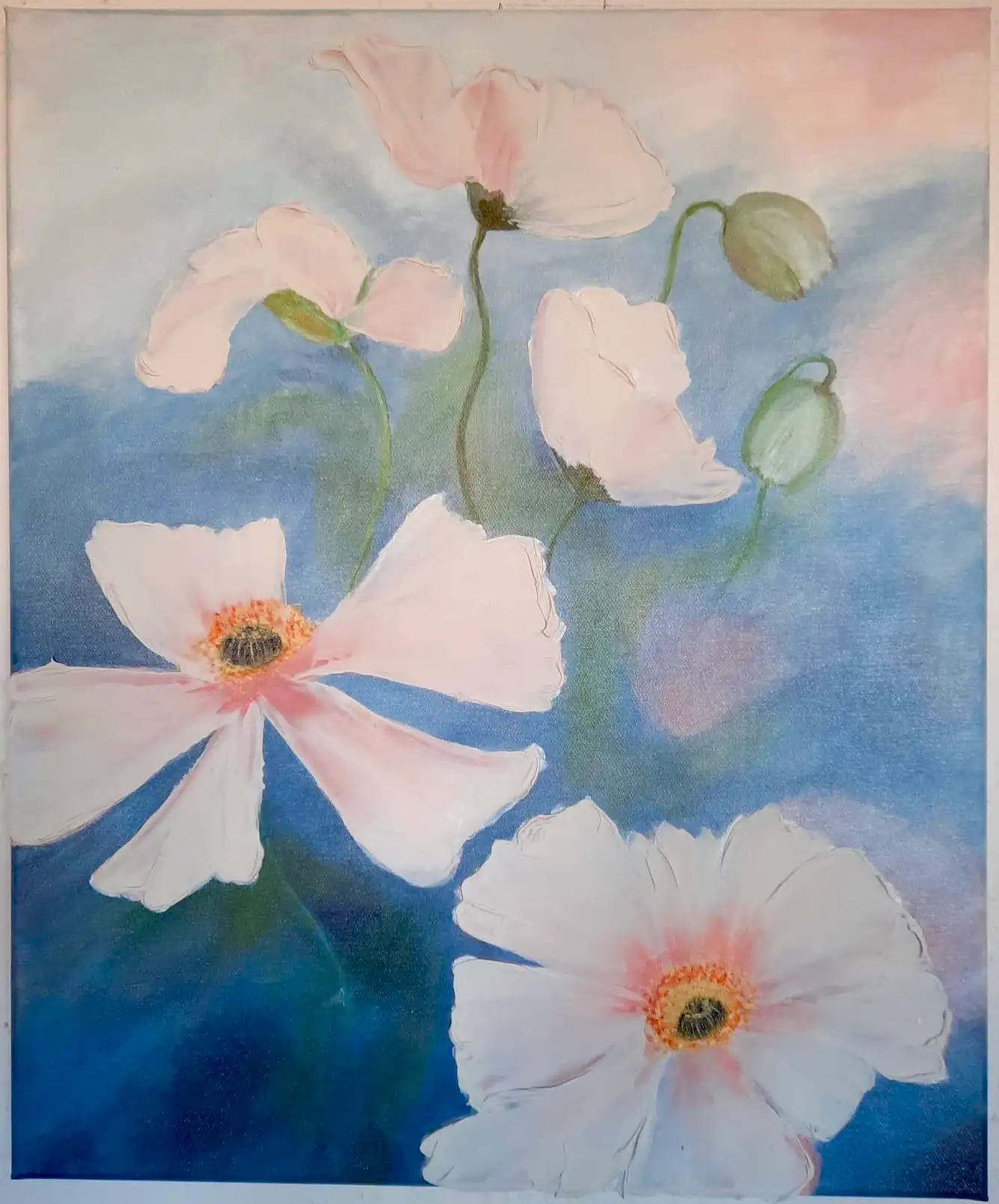 Acrylgemälde, 50 x 60 cm aus der Serie Acryl – Spaziergang von Gisela Hetzelt
