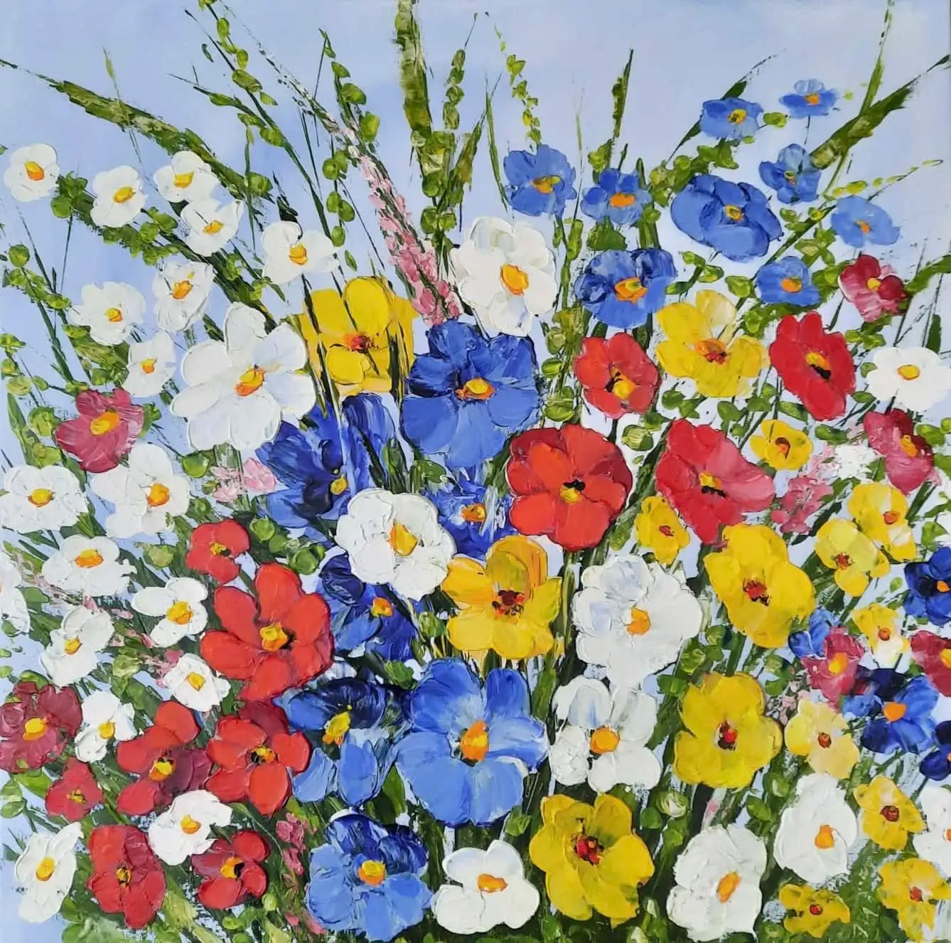 Acrylgemälde, 60 x 60 cm aus der Serie Acryl – Lebensfreude von Gisela Hetzelt