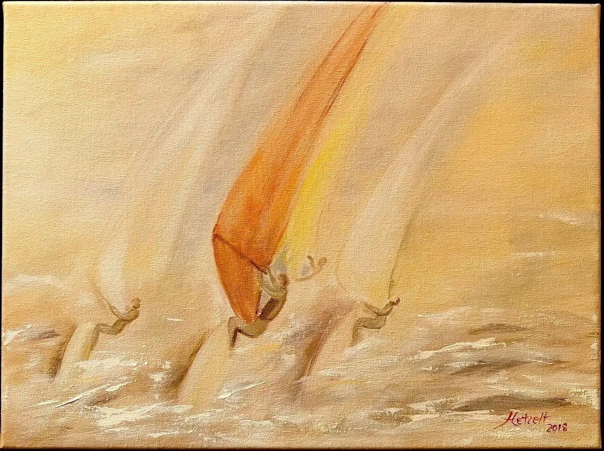 Acrylgemälde, 40 x 30 cm aus der Serie Acryl – Am Meer von Gisela Hetzelt