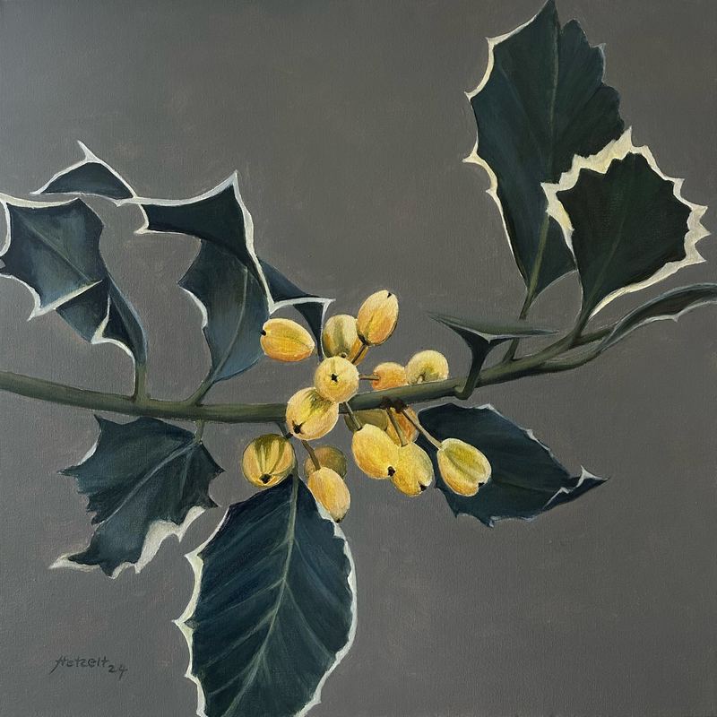 Acrylgemälde, 60 x 60 cm aus der Serie Acryl – Frühjahrsblüher von Gisela Hetzelt