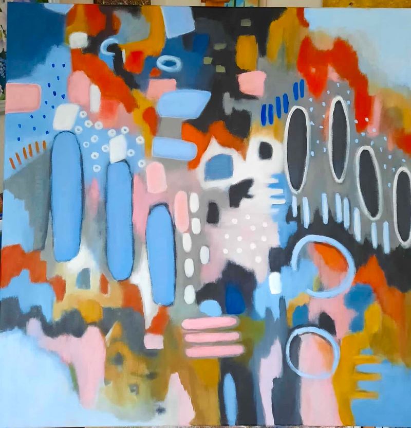 Acrylgemälde, 60 x 60 cm aus der Serie Acryl – Modern von Gisela Hetzelt